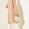 Open-front cardigan with pockets Latte - immagine 3
