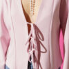 Front-Buttoned Short Cardigan Powder Pink - Afbeelding 4