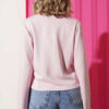 Front-Buttoned Short Cardigan Powder Pink - Afbeelding 3