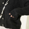 Front-Buttoned Gold-Buttoned Knit Cardigan with Pocket Anthracite – Bild 4