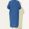 Front-Buttoned Long Cardigan in French Terry Indigo - Imagen 3