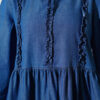 Ruffled Front Denim Dress Denim - immagine 4