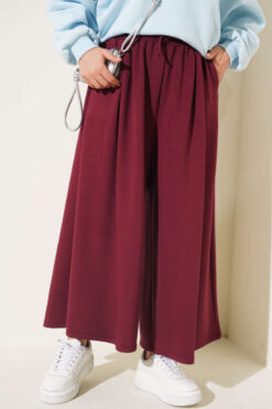 Pleated Front Loysha Pants Burgundy