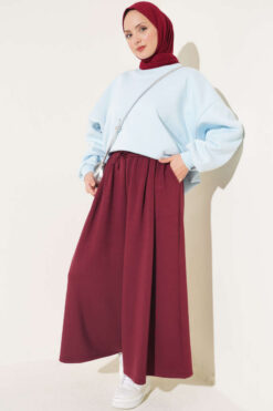 Alternative view of Pleated Front Loysha Pants Burgundy