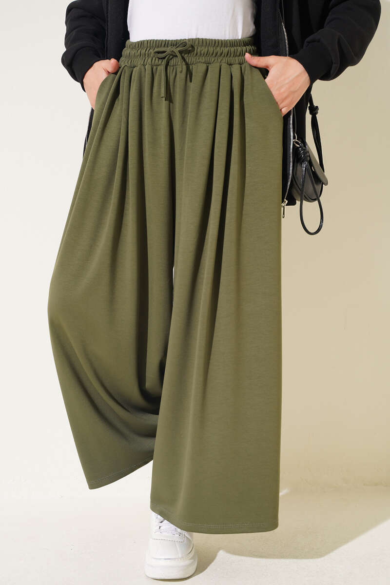 Pleated Front Loysha Pants Khaki