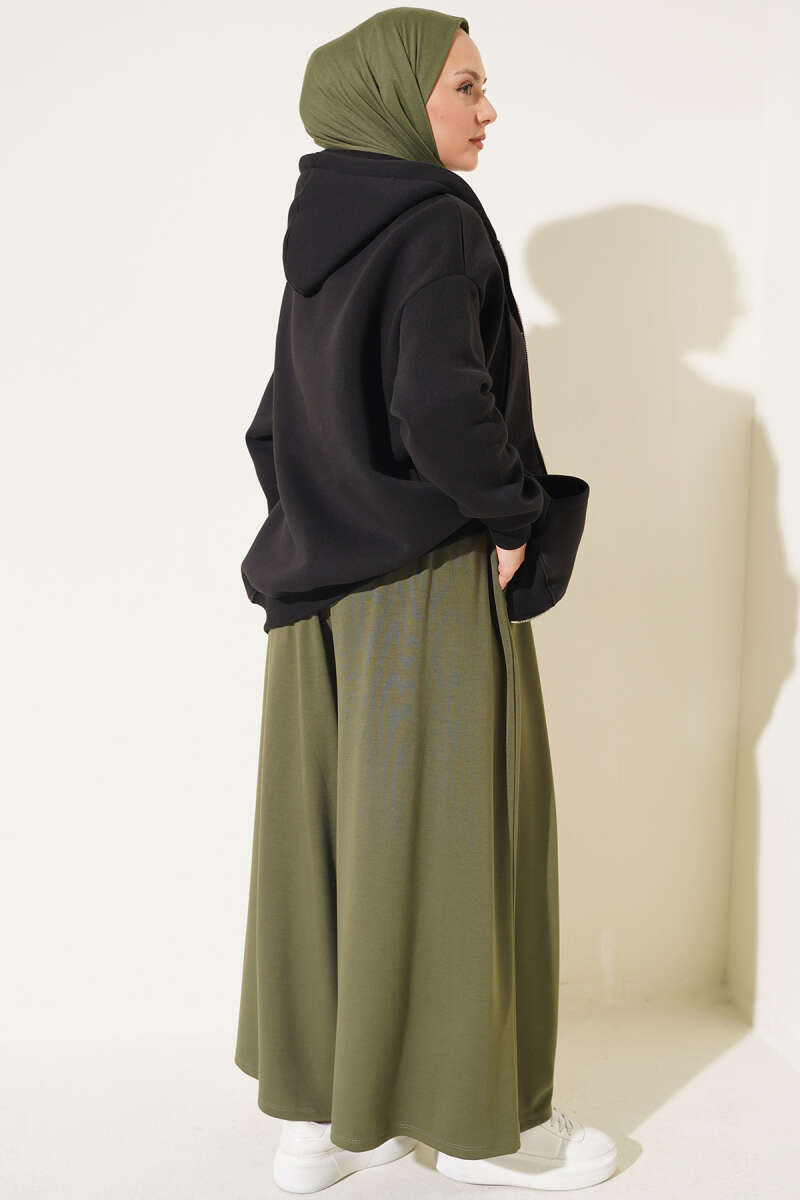 Pleated Front Loysha Pants Khaki – Image 3