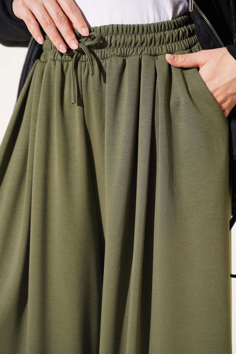 Pleated Front Loysha Pants Khaki – Image 4