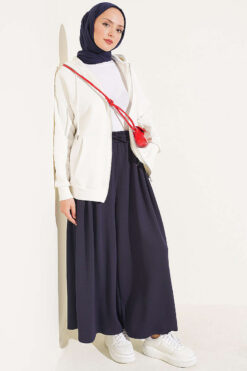 Alternative view of Pleated Front Loysha Pants Navy Blue