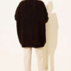 Knitted French terry sweater Dark Brown – Bild 3