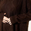 Knitted French terry sweater Dark Brown – Bild 4