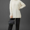 Knitted French terry sweater Ecru - immagine 2