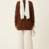 Knitted French terry sweater Brown – Bild 3