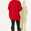 Knitted French terry sweater Red – Bild 3