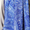 Vintage Patterned Printed Shawl Navy Blue - Imagen 4