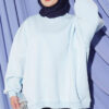 Oversized Drop Shoulder Tunic Baby Blue