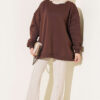 Oversized Drop Shoulder Tunic Brown – Bild 2