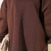 Oversized Drop Shoulder Tunic Brown – Bild 4