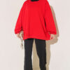 Oversized Drop Shoulder Tunic Red – Bild 2