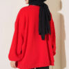 Oversized Drop Shoulder Tunic Red – Bild 3