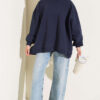 Oversized Drop Shoulder Tunic Navy Blue – Bild 2