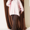 ⁦Oversized Drop Shoulder Tunic Pink⁩ - الصورة ⁦2⁩
