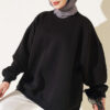 Oversized Drop Shoulder Tunic Black