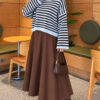 Oversized Fine Striped Knit Sweater Baby Blue – Bild 2