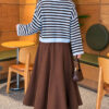 Oversized Fine Striped Knit Sweater Baby Blue – Bild 4