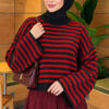 Oversized Fine Striped Knit Sweater Smoke - Image 3