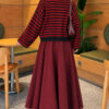 Oversized Fine Striped Knit Sweater Smoke - Image 4