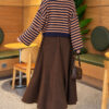 Oversized Fine Striped Knit Sweater Navy Blue – Bild 4