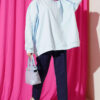 Oversize Interlock Basic Tunic Ice Blue – Bild 2