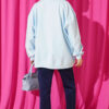 Oversize Interlock Basic Tunic Ice Blue – Bild 3