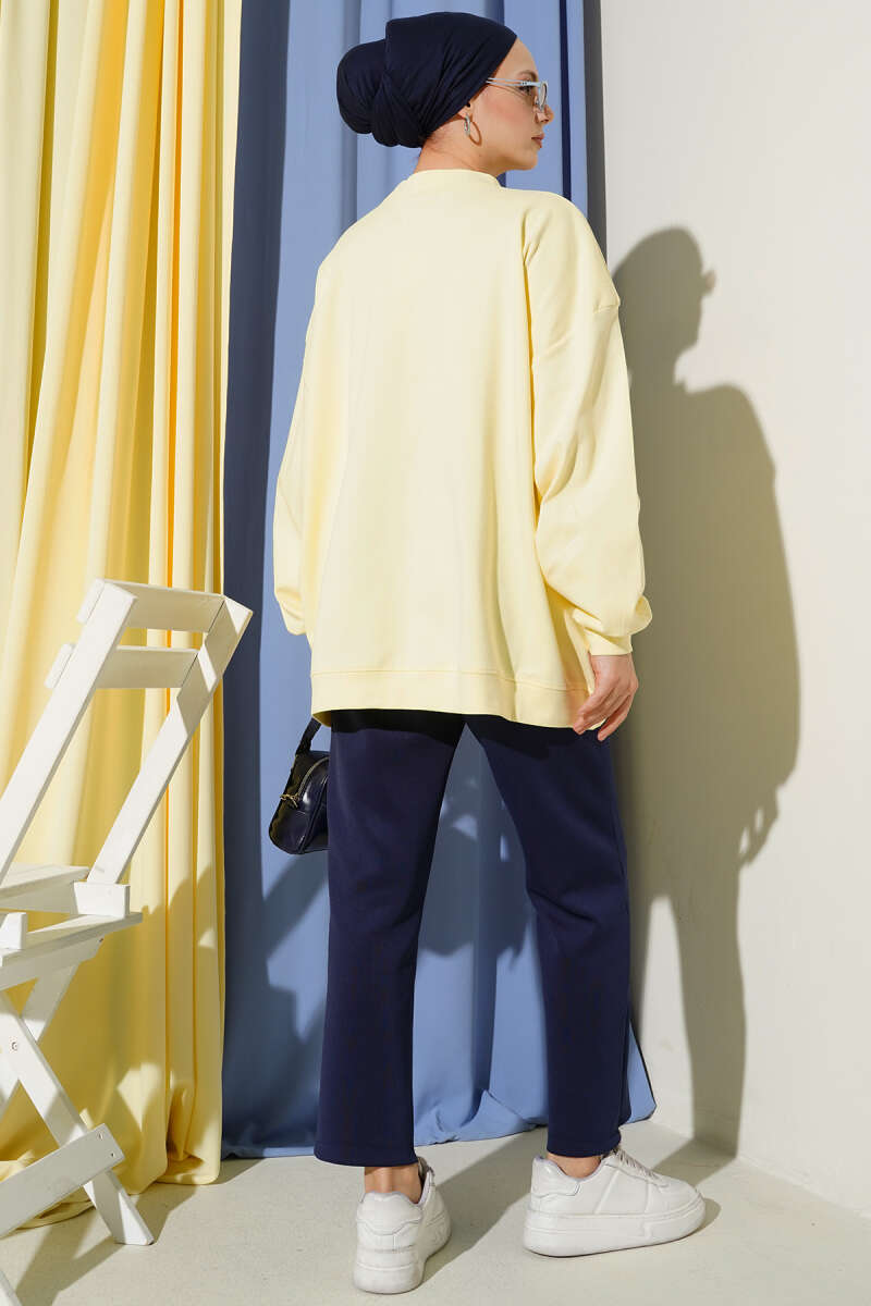 Oversize Interlock Basic Tunic Yellow – Bild 3