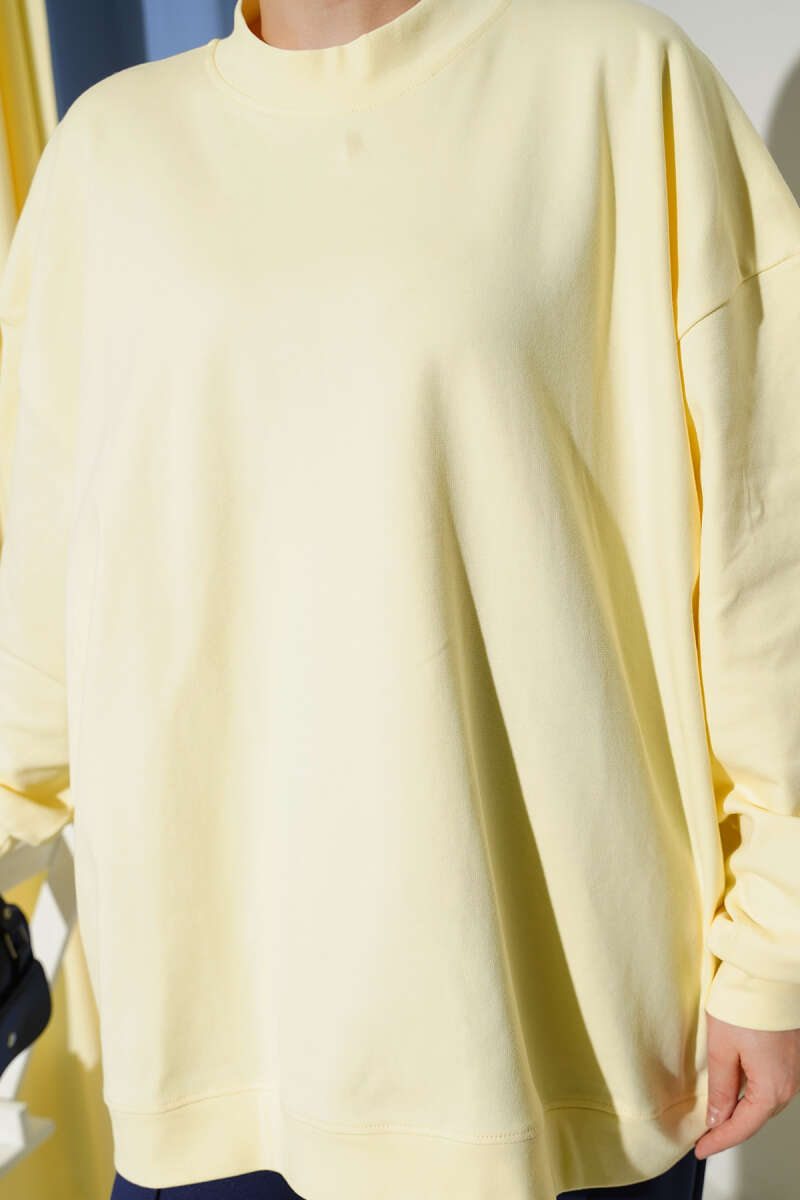 Oversize Interlock Basic Tunic Yellow – Bild 4