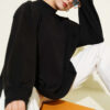 Oversize Interlock Basic Tunic Black