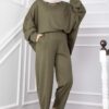 Oyşo Tunic and Pants Two-Piece Set Khaki - immagine 3