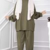 Oyşo Tunic and Pants Two-Piece Set Khaki - immagine 4