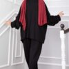 ⁦Oyşo Tunic and Pants Two-Piece Set Black⁩ - الصورة ⁦4⁩