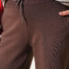 Hemmed ankle French terry two-thread knit pants Brown – Bild 4
