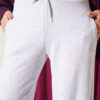 Hemmed ankle French terry two-thread knit pants Grey – Bild 4