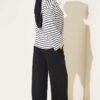 Hemmed ankle French terry two-thread knit pants Black - Afbeelding 3