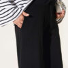 Hemmed ankle French terry two-thread knit pants Black - Afbeelding 4