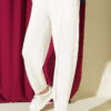 Hem Edge Detail Scuba Pants White