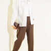 Hem Edge Detail Scuba Pants Brown - immagine 2