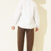 Hem Edge Detail Scuba Pants Brown - immagine 3