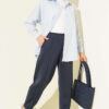 Hem Edge Detail Scuba Pants Navy Blue - immagine 2