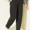 Hem Edge Detail Scuba Pants Black