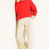 Hem Edge Detail Scuba Pants Stone - immagine 2