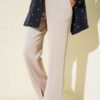 Scuba Pants with Slit Hem Edge Beige – Bild 2